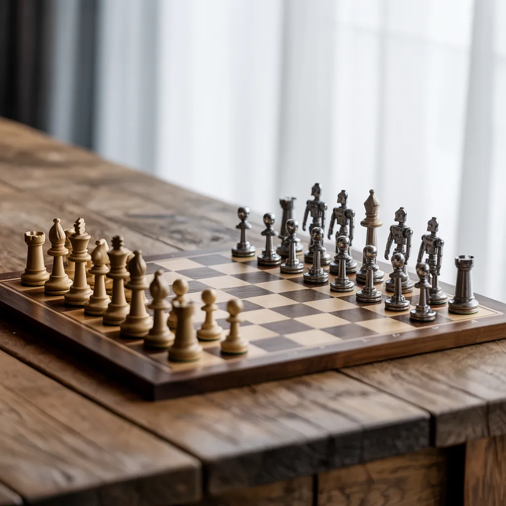 人類棋子與機器棋子對弈